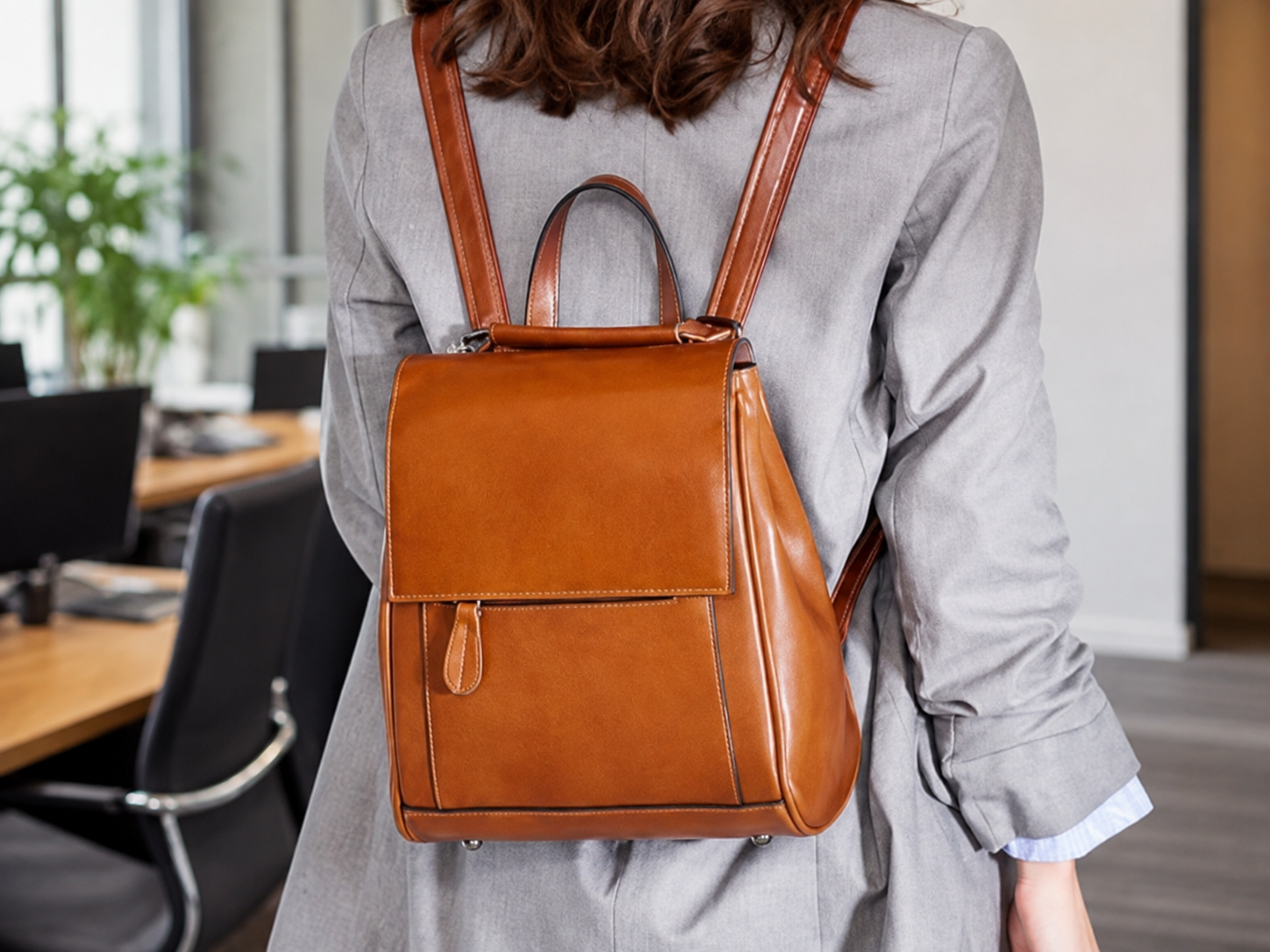 Women's Top Grain Leather Backpack, Stylish Leather Rucksack, Ladies Leather Travel Backpack, Christmas Gift For Her