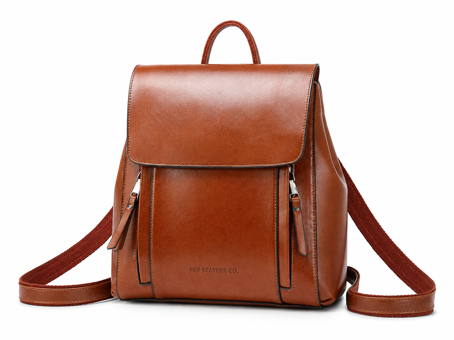 Top Grain Leather Backpack For Women, Female Leather Designer Backpack, Stylish School Backpack Shoulder Bags