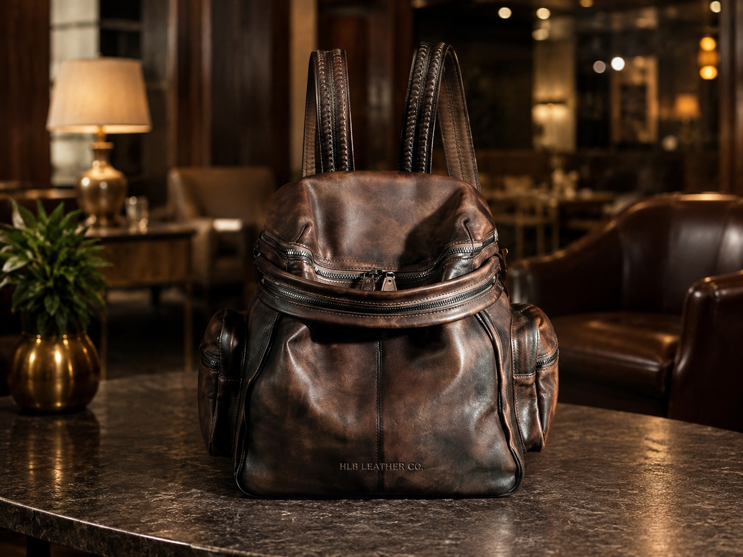 Vintage Leather Women Backpack, School Backpack, Designer Handbags AK10