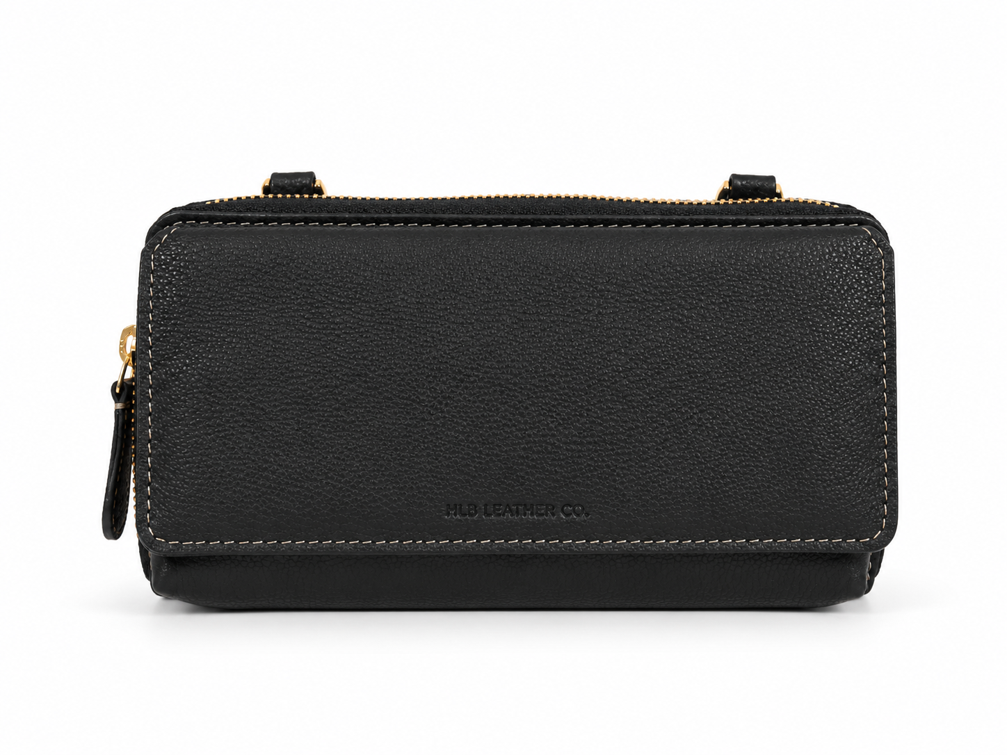 Memphis Raven Hand-Tooled Leather Clutch – Full-Grain Handmade Wallet