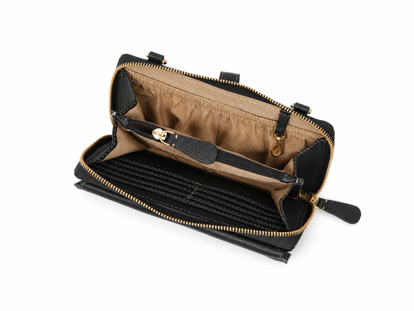 Memphis Raven Hand-Tooled Leather Clutch – Full-Grain Handmade Wallet