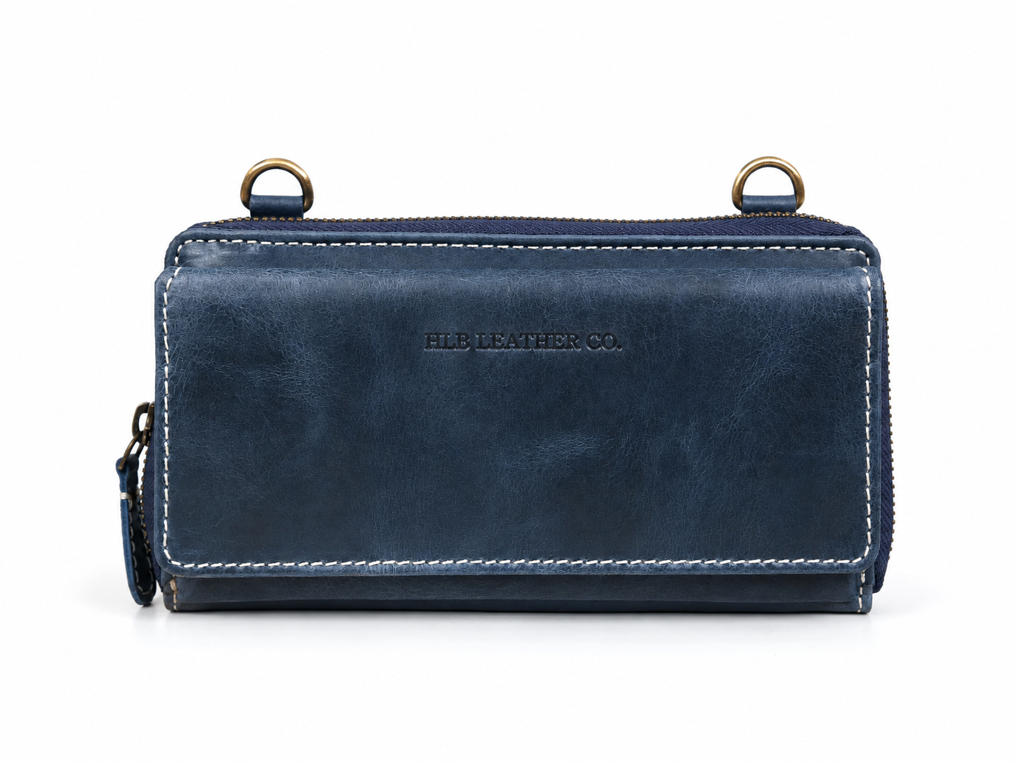 Memphis Royal Hand-Tooled Leather Clutch – Full-Grain Handmade Wallet