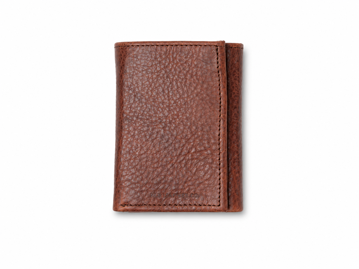 Ryder Brown Bison Leather Trifold Wallet – ID Window & Card Organizer