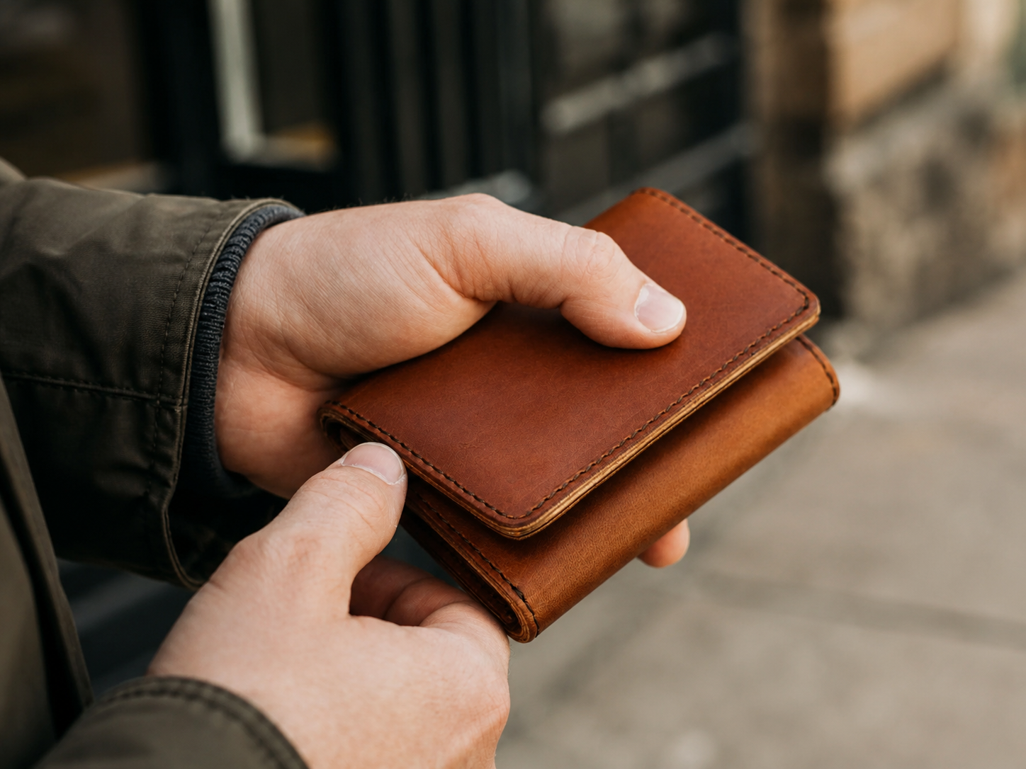 Roosevelt Autumn Brown Leather Trifold Wallet – Card & Bill Organizer