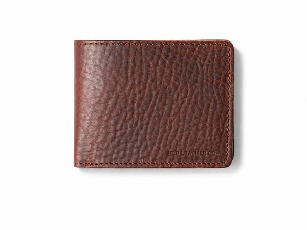 Ryder Brown Bison Leather Billfold Wallet – Classic Card & ID Organizer