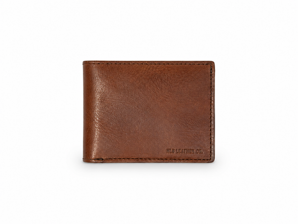 Dakota Chestnut Brown Leather Bifold Wallet – Slim Card & Cash Organizer