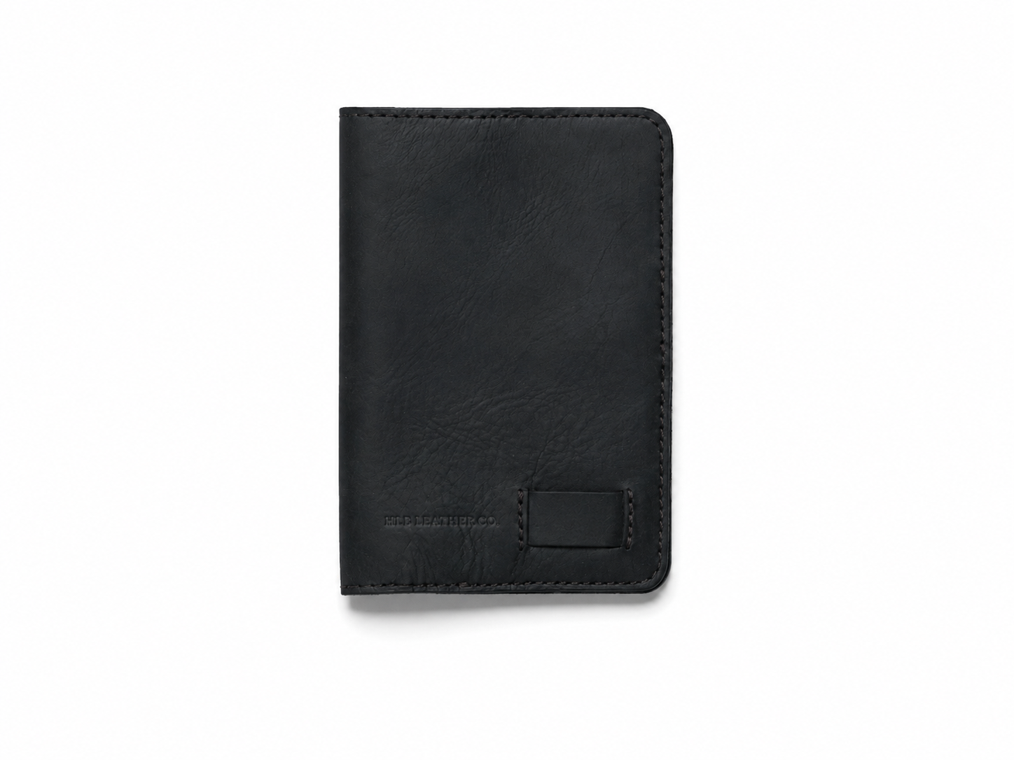 Jefferson Black Leather Passport Wallet – Travel Card & Document Organizer