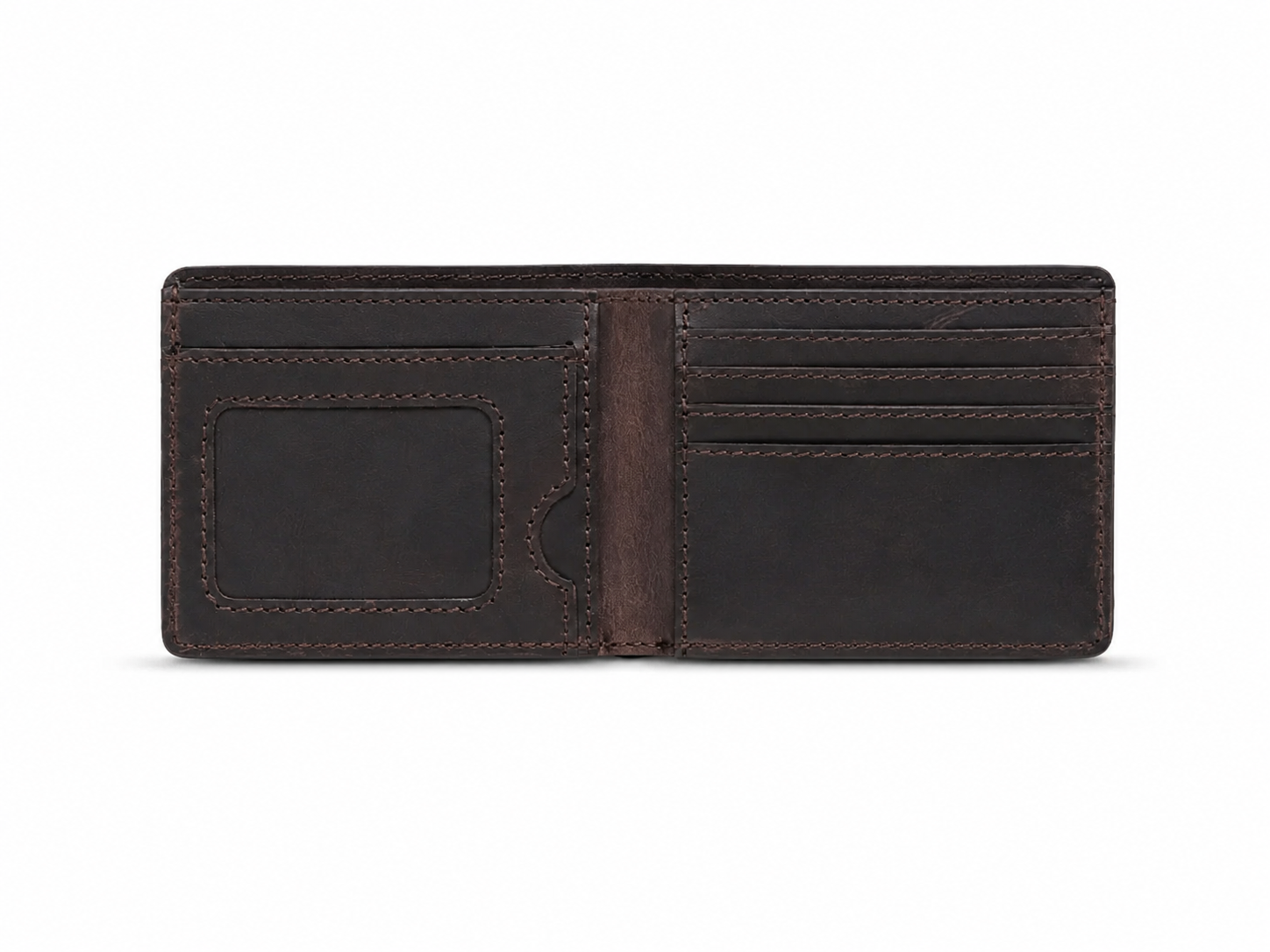 Roosevelt Dark Oak Leather Billfold Wallet – Classic Card & ID Organizer