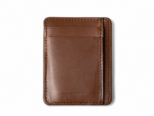Jefferson Elderwood Leather Slim ID Wallet – Minimal Front Pocket Card Holder
