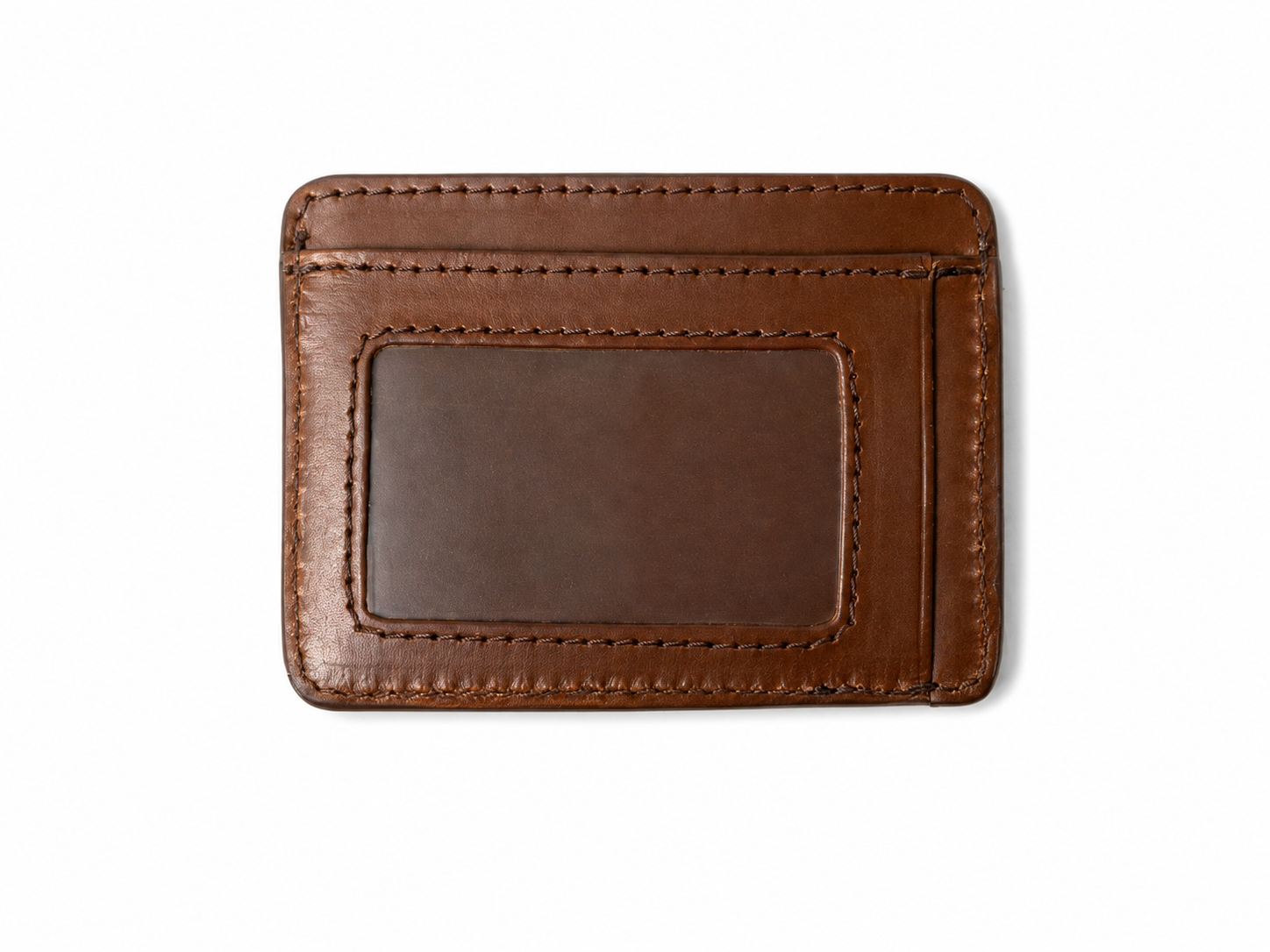 Jefferson Elderwood Leather Slim ID Wallet – Minimal Front Pocket Card Holder