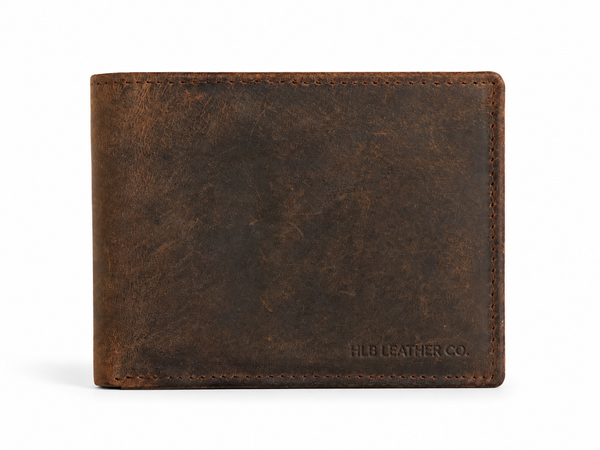 Hugo Full-Grain Leather Bifold Wallet – Slim Card, Cash & ID Organizer