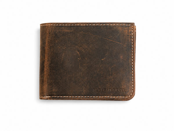 Darro Slim Full-Grain Leather Bifold Wallet – Minimal Card & Cash Holder
