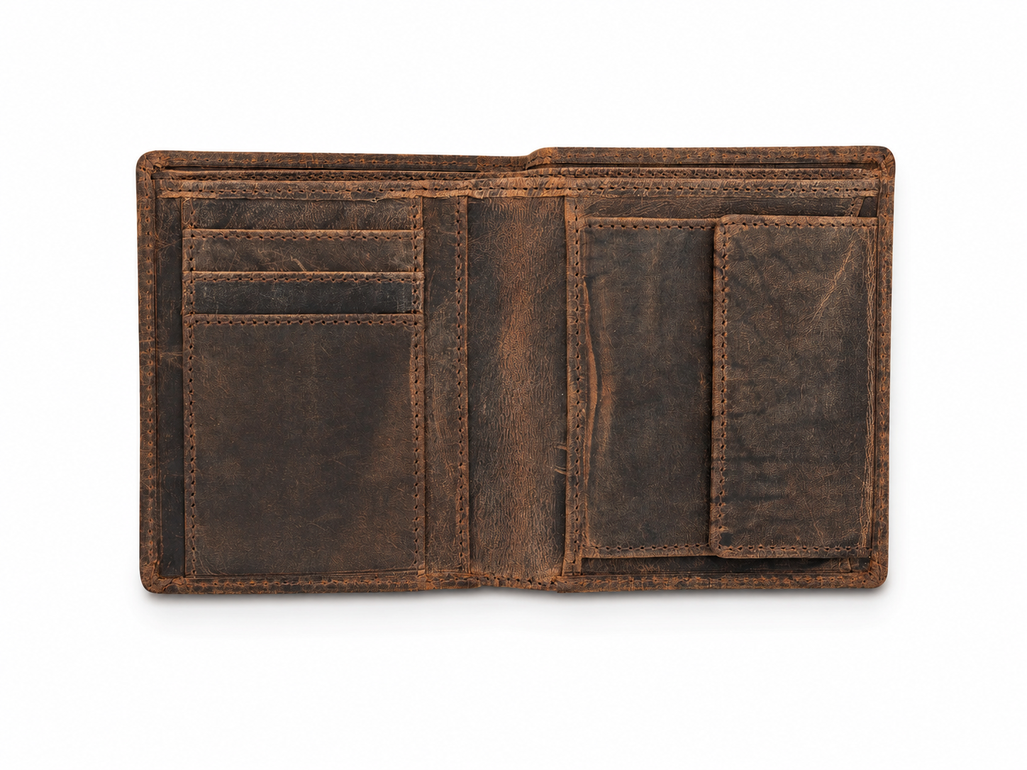 Mario Full-Grain Leather Bifold Wallet – 10-Card ID & Cash Organizer
