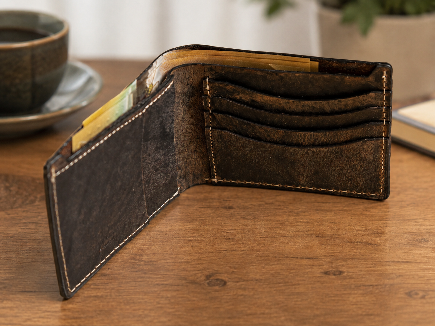 Lazaro Leather Bifold Wallet – RFID Card, Cash & ID Organizer