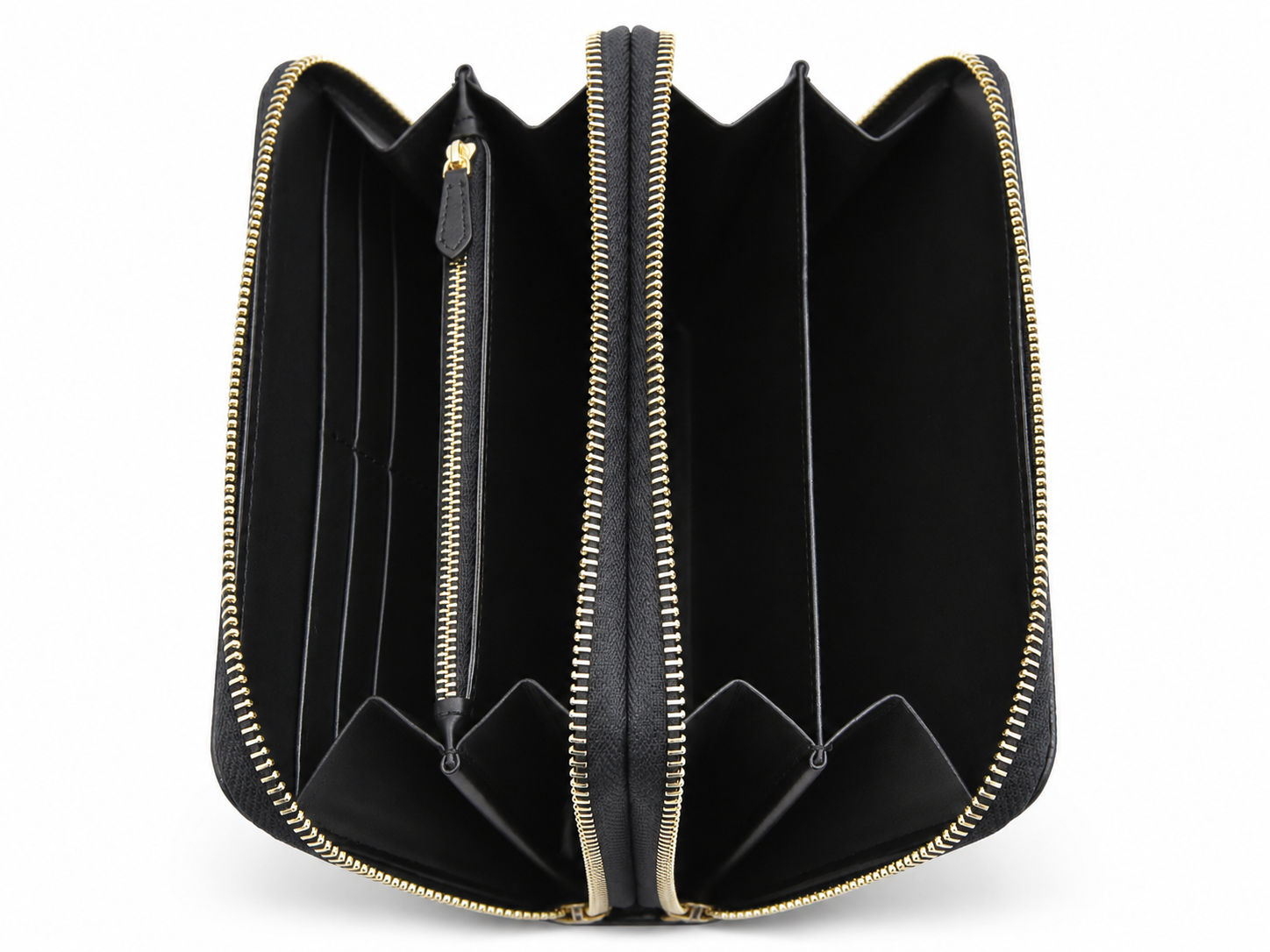 Mira Hammered Leather Zip Wallet – 8-Card, Coin & Cash Organizer