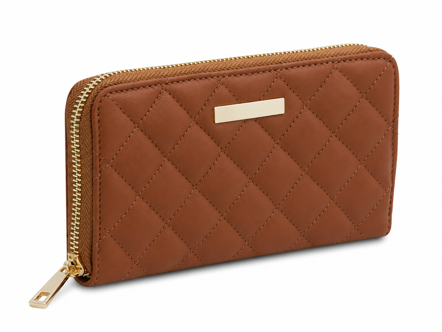 Penelope Soft Full-Grain Leather Zip Wallet – 8-Card, Coin & Cash Organizer