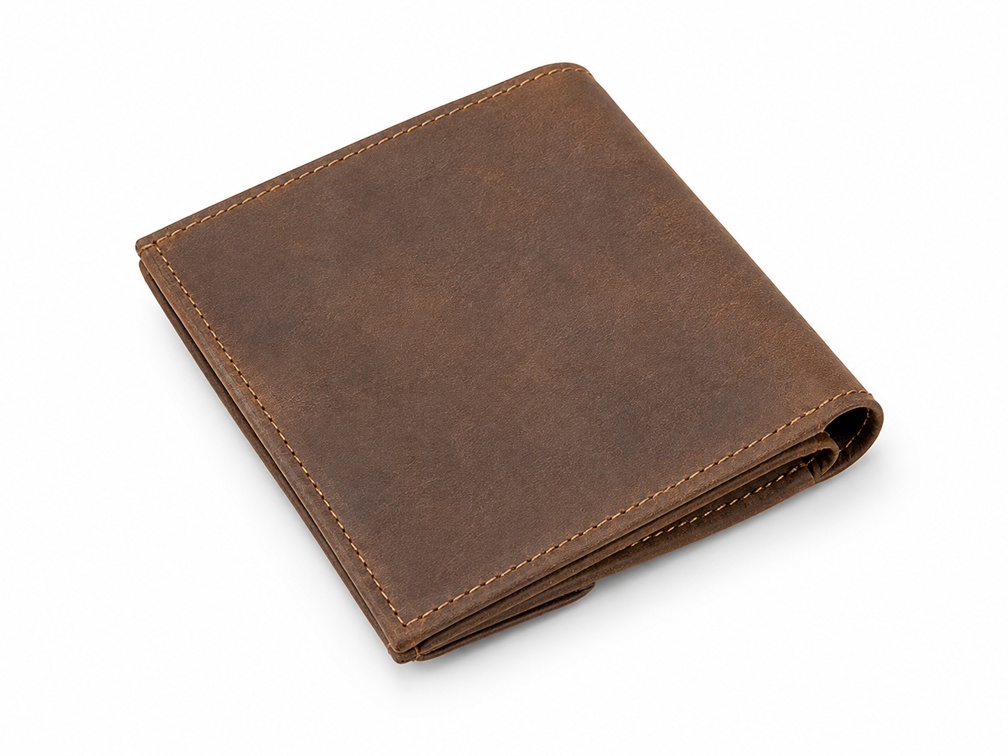 Full-Grain Leather RFID Bifold Wallet – Coin Pocket, Card & ID Organizer