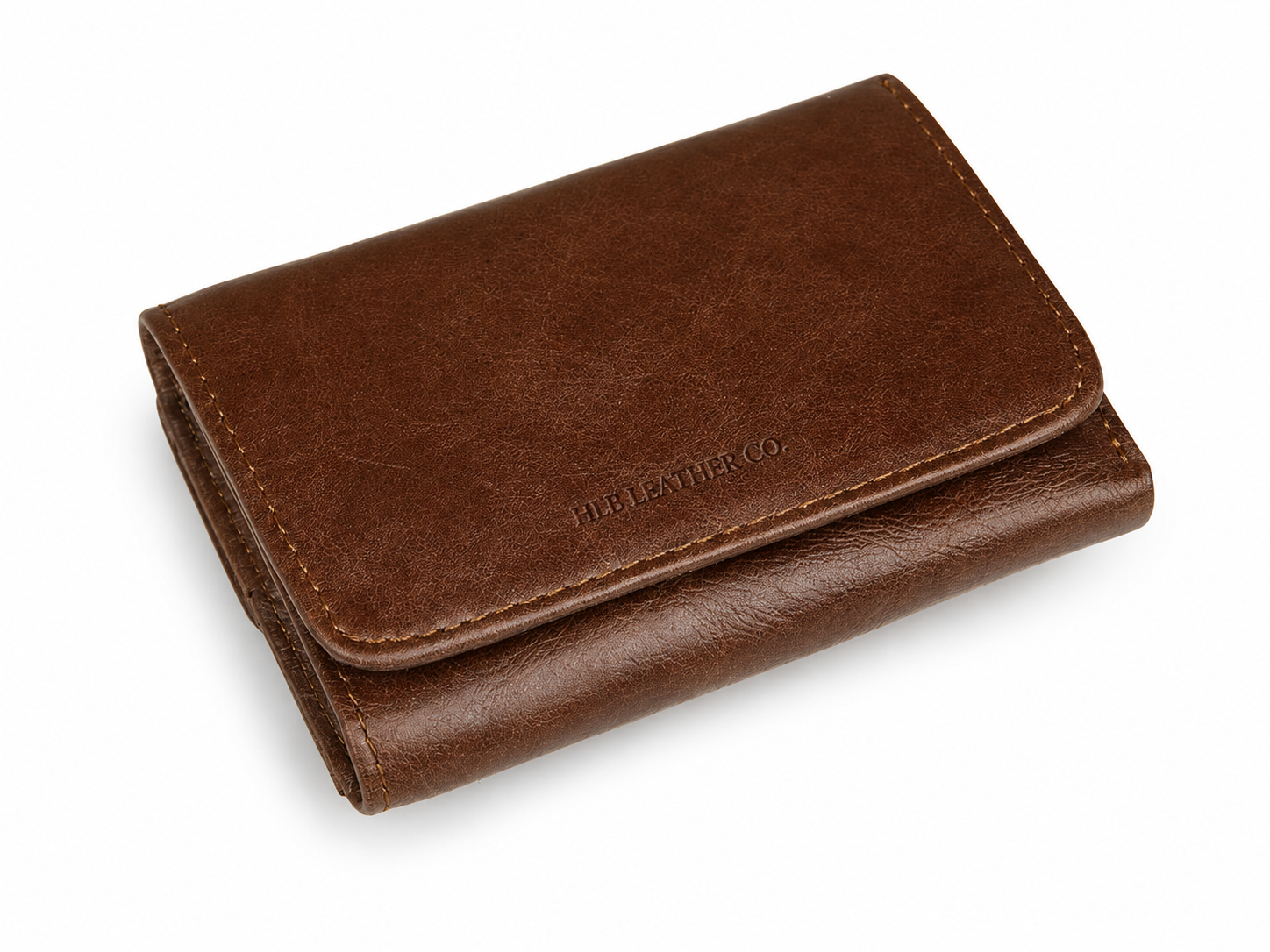 Handmade Leather Trifold Wallet with Multiple Card Slots
