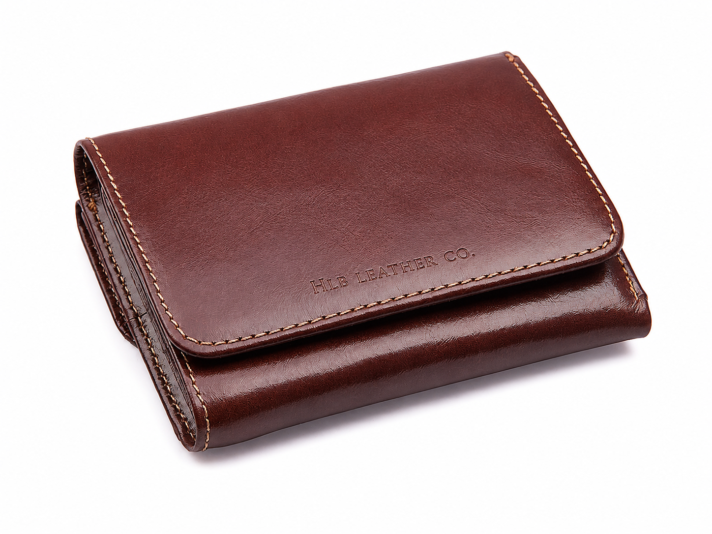 Handmade Leather Trifold Wallet with Multiple Card Slots