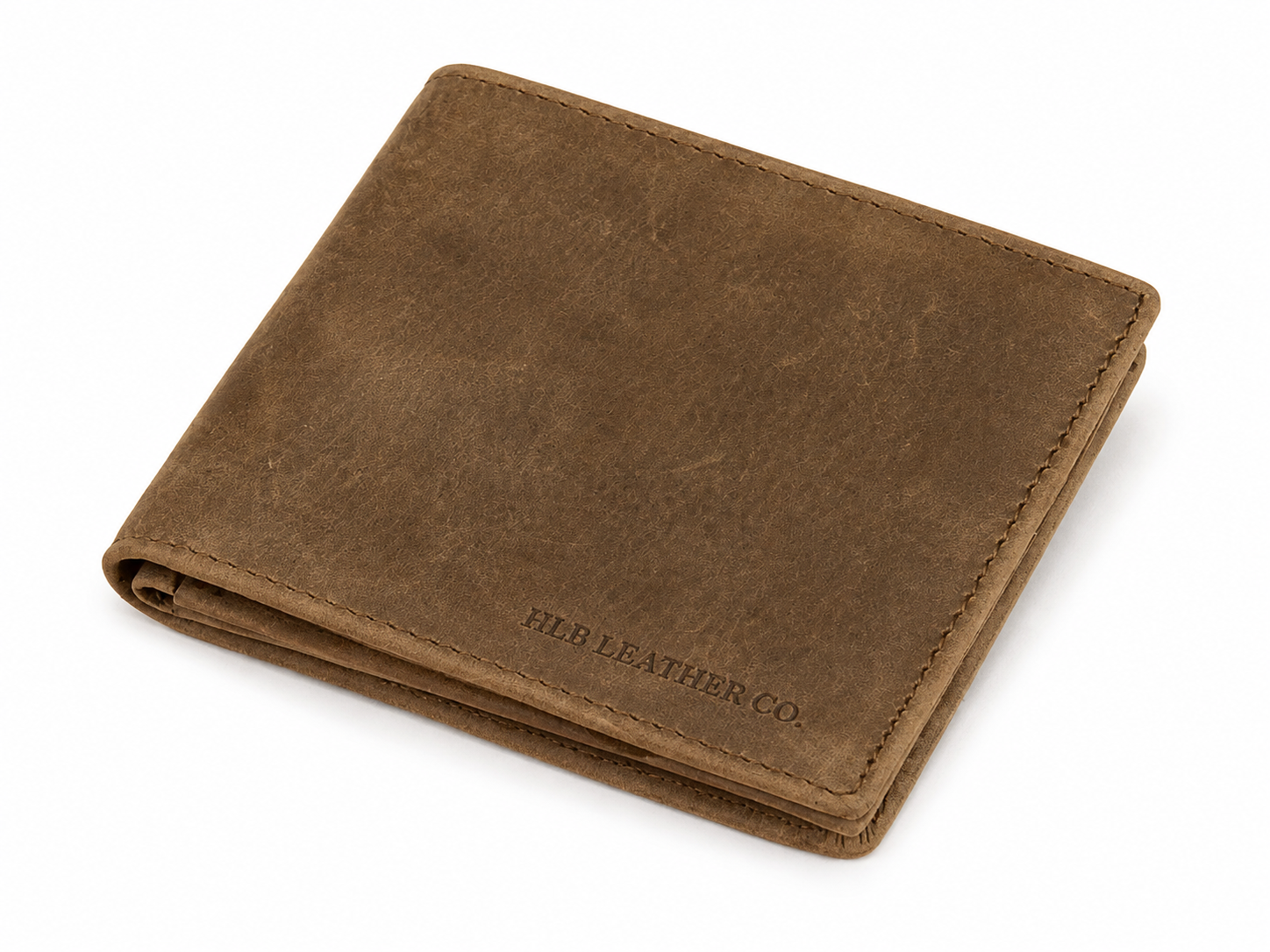 Handmade Full-Grain Leather Bifold Wallet – Vintage Card & Cash Organizer