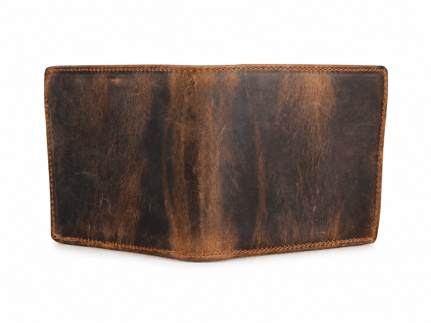 Handmade Full-Grain Leather Bifold Wallet – Vintage Card & Cash Organizer