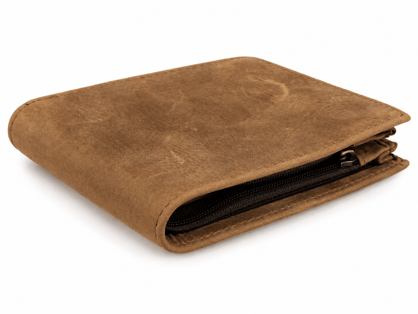 Handmade Full-Grain Leather Bifold Wallet – Vintage Card & Cash Organizer
