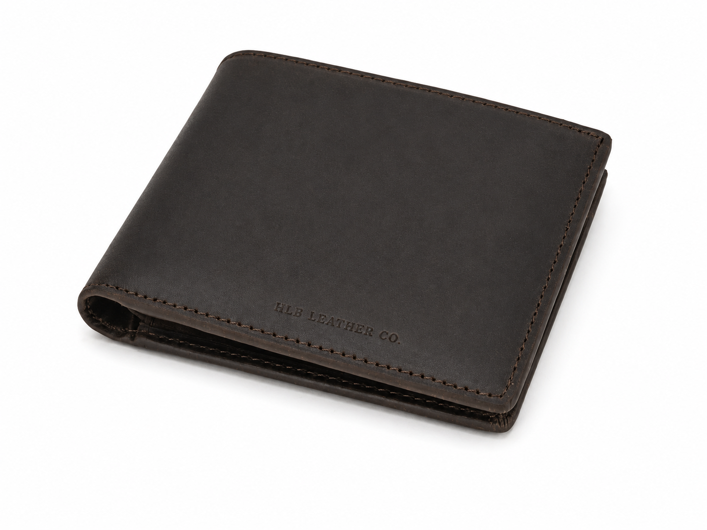 Men's Full-Grain Leather Slim Trifold Wallet – Card, ID & Coin Organizer