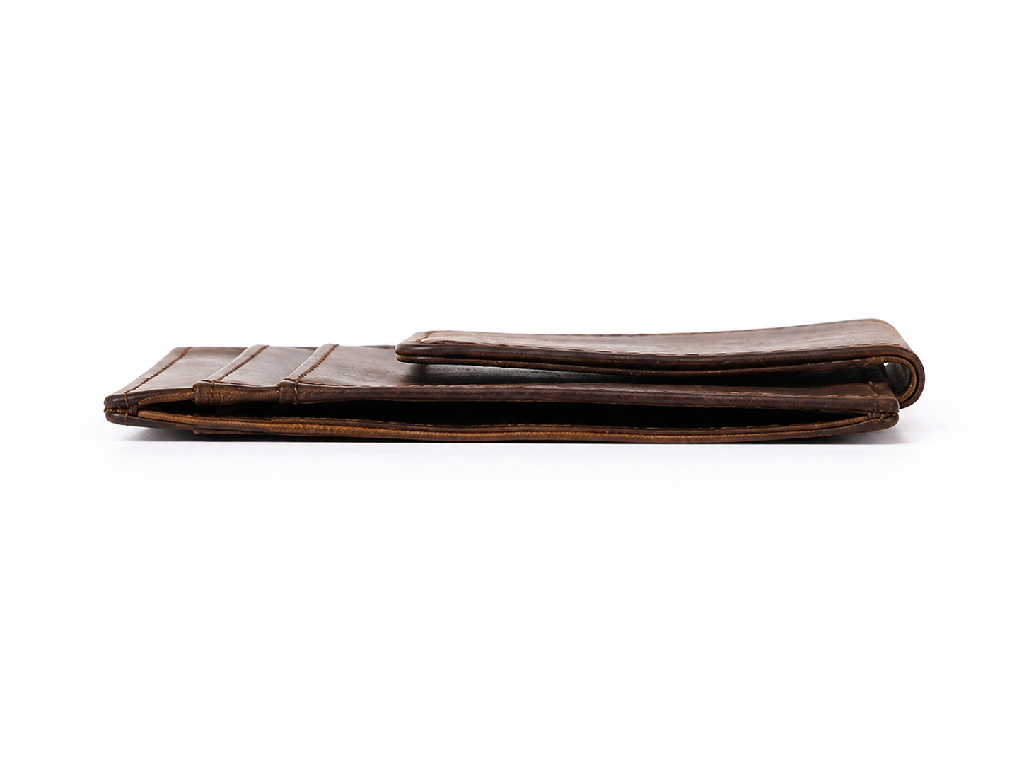 Men's Slim Leather Money Clip Wallet – 4-Card ID Holder