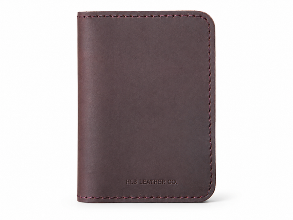 Men's Minimalist Full-Grain Leather Bifold Wallet – Slim Card & Cash Holder