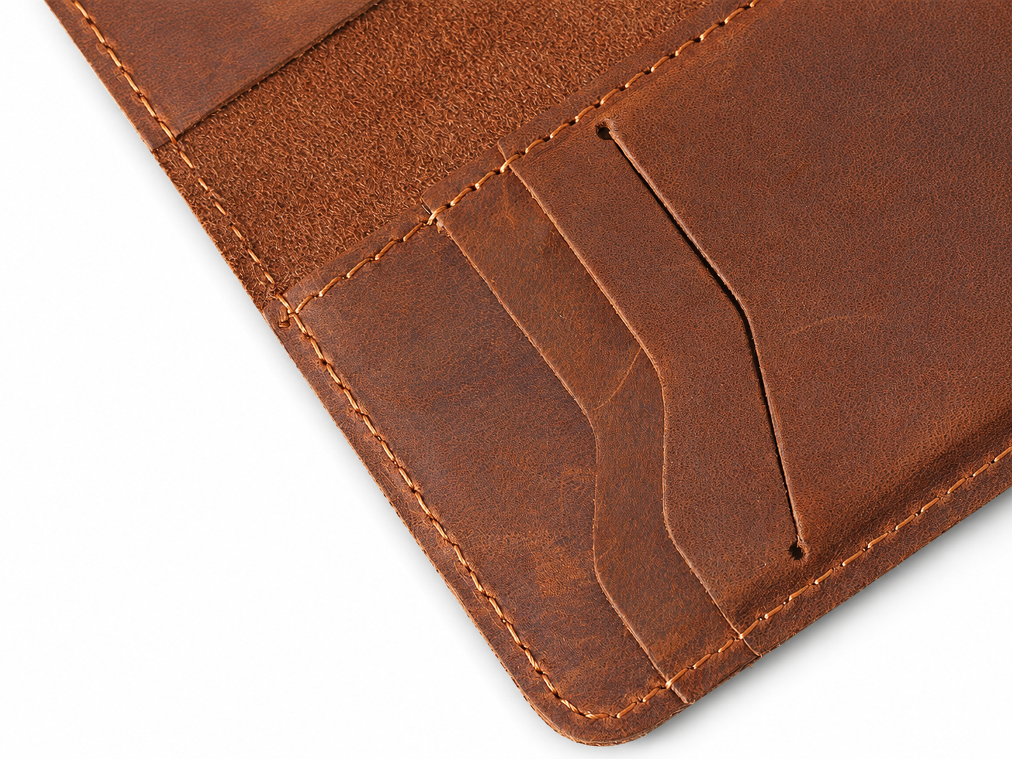 Men's Minimalist Full-Grain Leather Bifold Wallet – Slim Card & Cash Holder