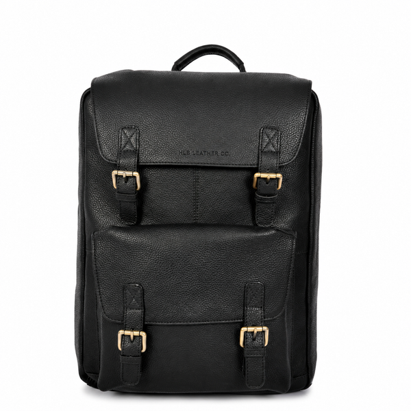 Genuine Leather Chef Knife Backpack – Charcoal Black