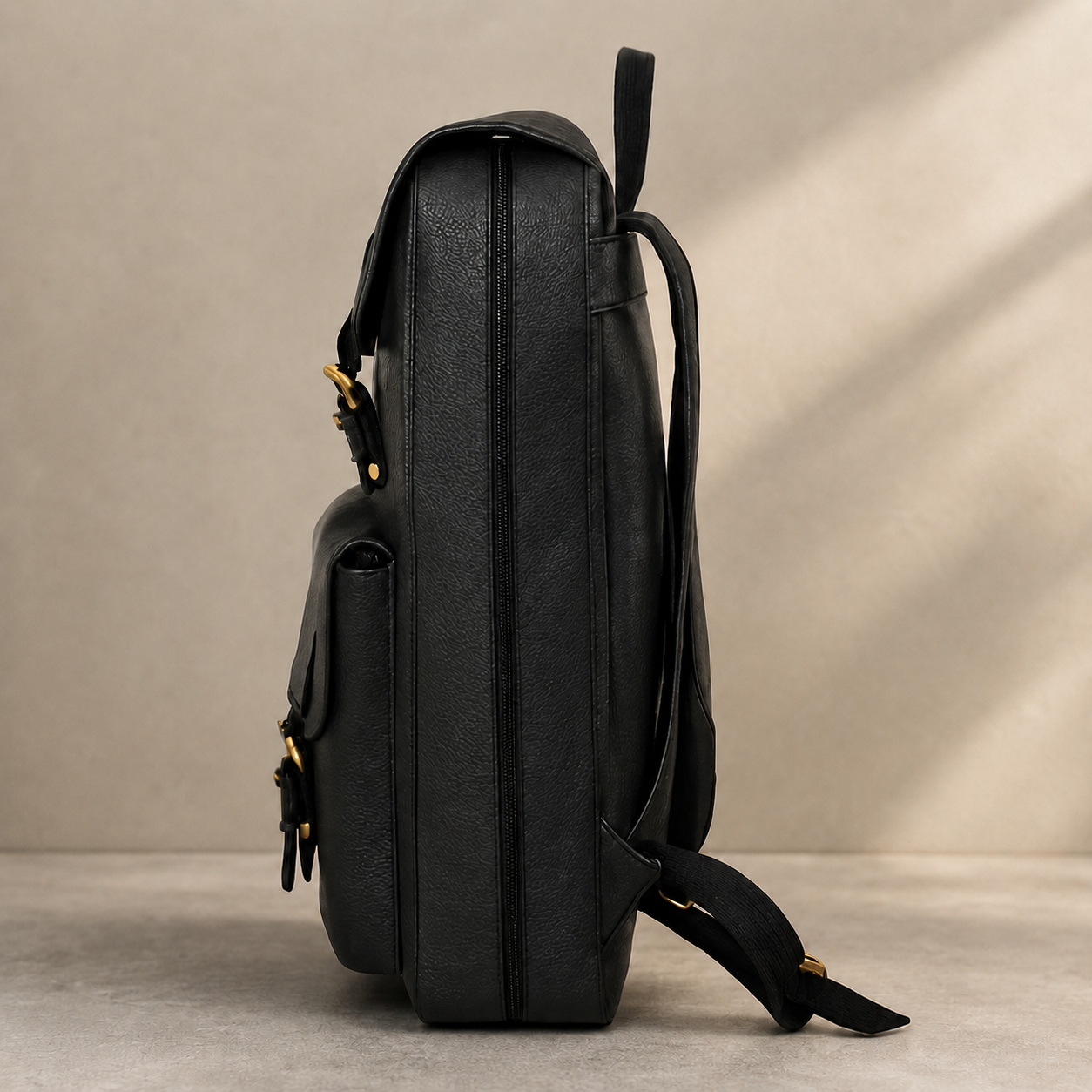 Genuine Leather Chef Knife Backpack – Charcoal Black
