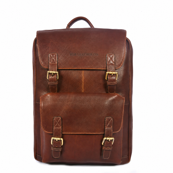Genuine Leather Chef Knife Backpack – Saddle Dark Brown
