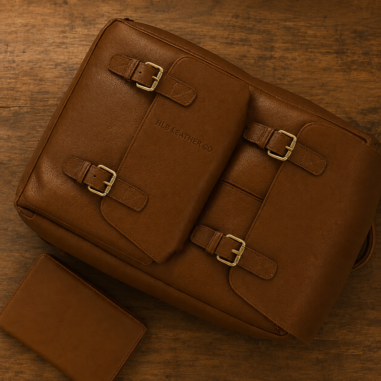 Genuine Leather Chef Knife Backpack – Saddle Dark Brown