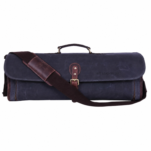 Leather & Waxed Canvas Chef Knife Roll Bag Combo – 11 Slots