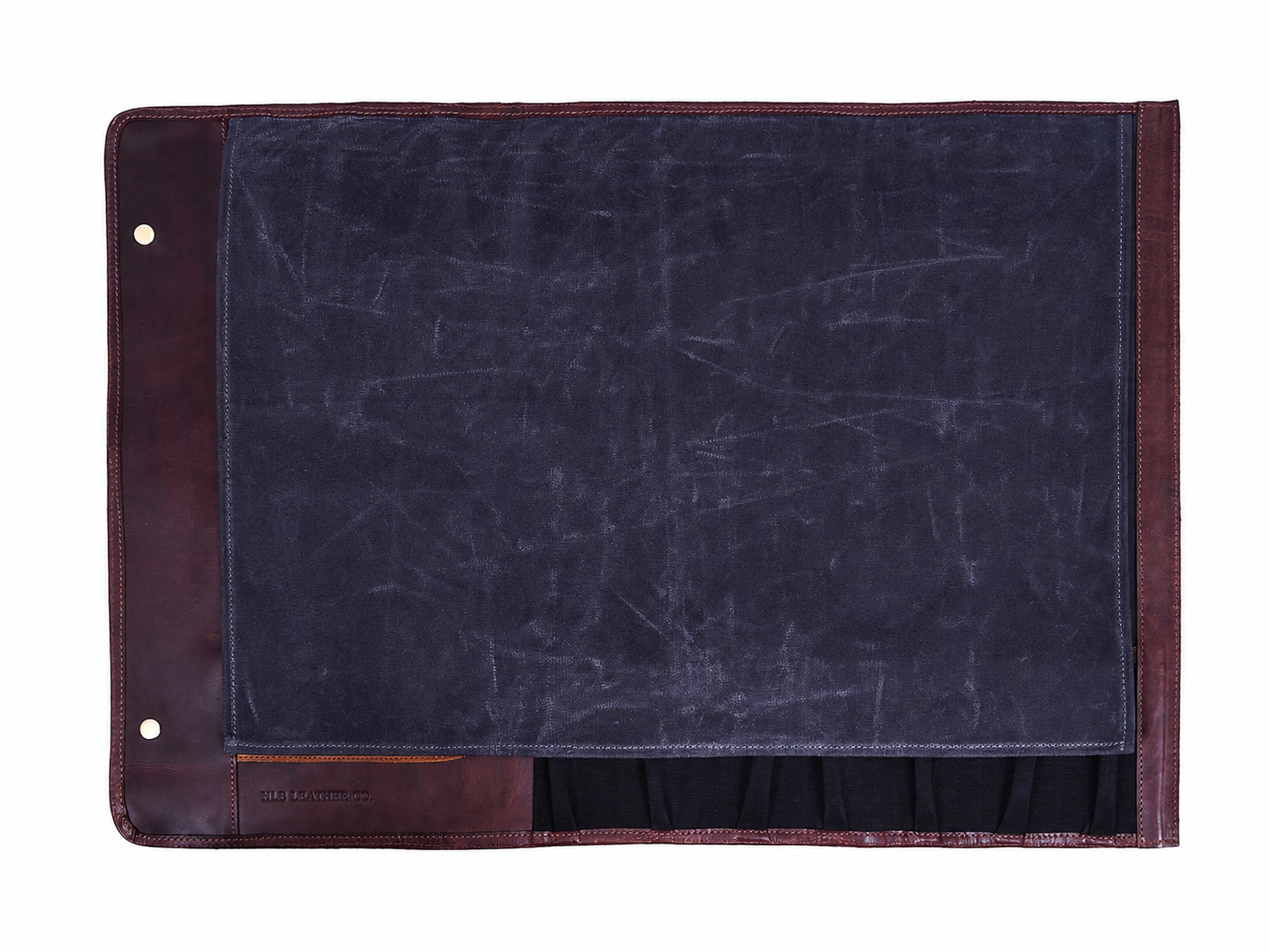 Leather & Waxed Canvas Chef Knife Roll Bag Combo – 11 Slots