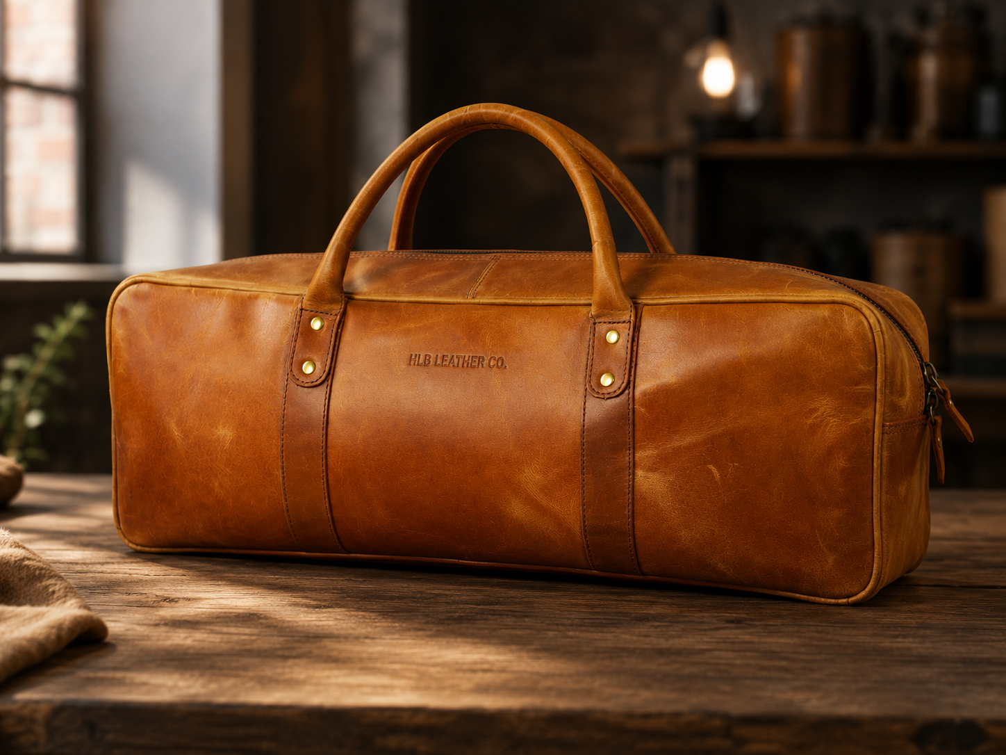 Premium Buffalo Leather Chef Knife Bag – Ochre Brown