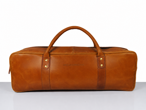 Premium Buffalo Leather Chef Knife Bag – Ochre Brown