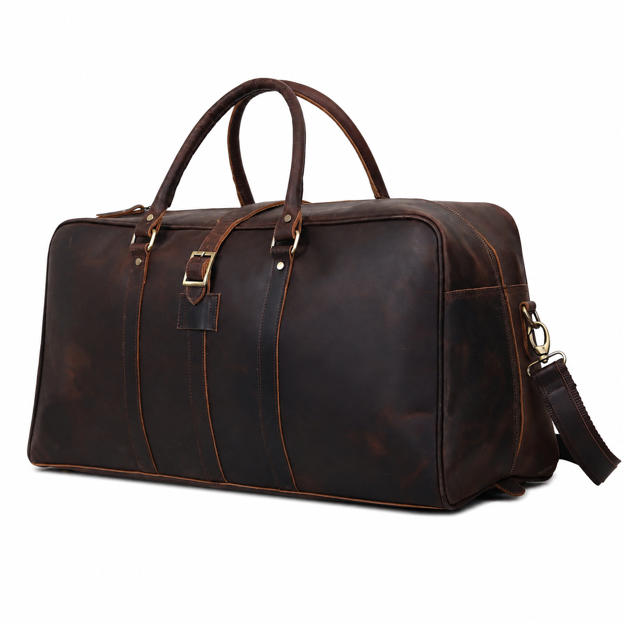 Leather Farm Travel Duffel Bag – Full Grain Leather Weekend Bag