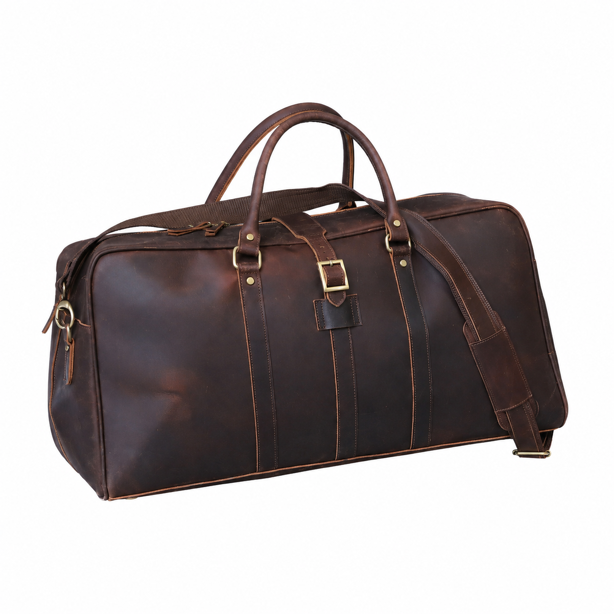 Leather Farm Travel Duffel Bag – Full Grain Leather Weekend Bag