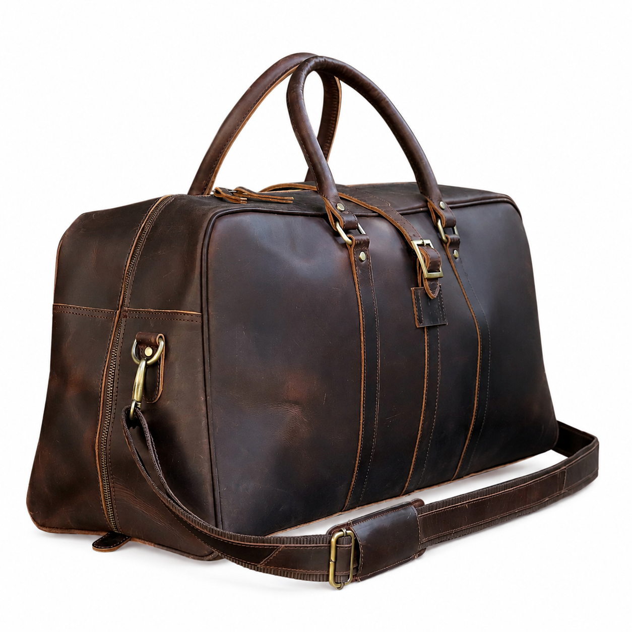 Leather Farm Travel Duffel Bag – Full Grain Leather Weekend Bag