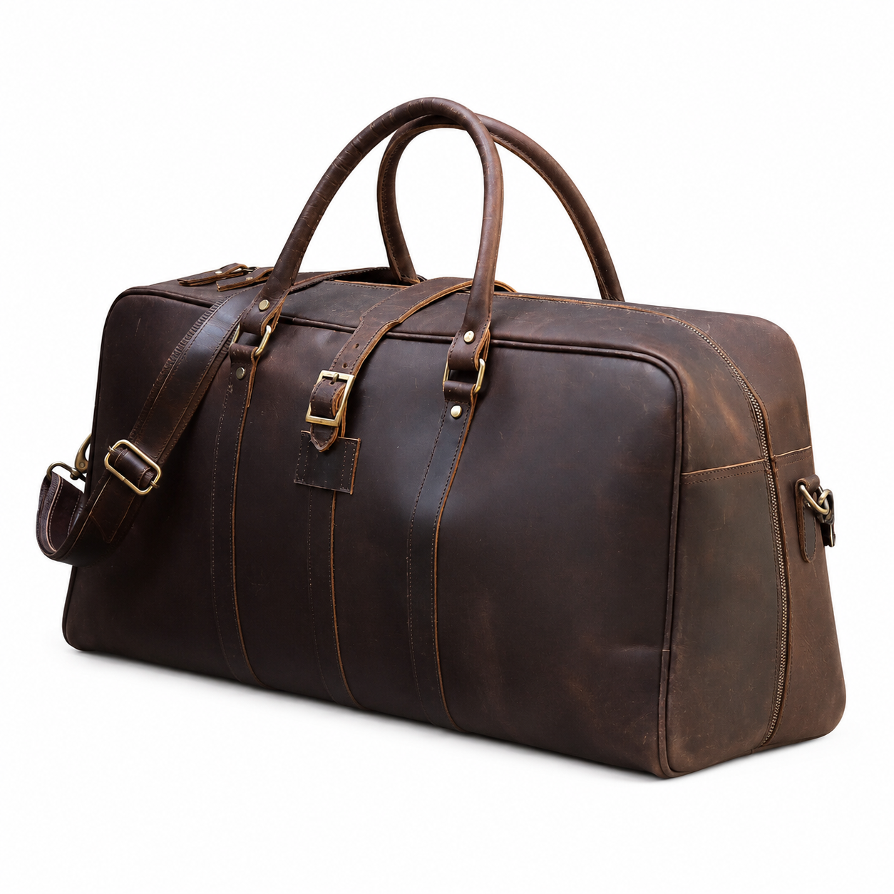 Leather Farm Travel Duffel Bag – Full Grain Leather Weekend Bag
