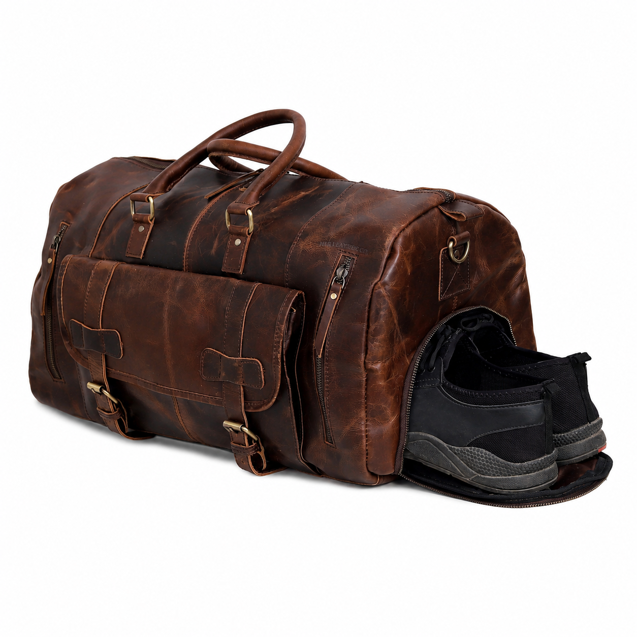 Mars Leather Duffel Bag for Men - Brown
