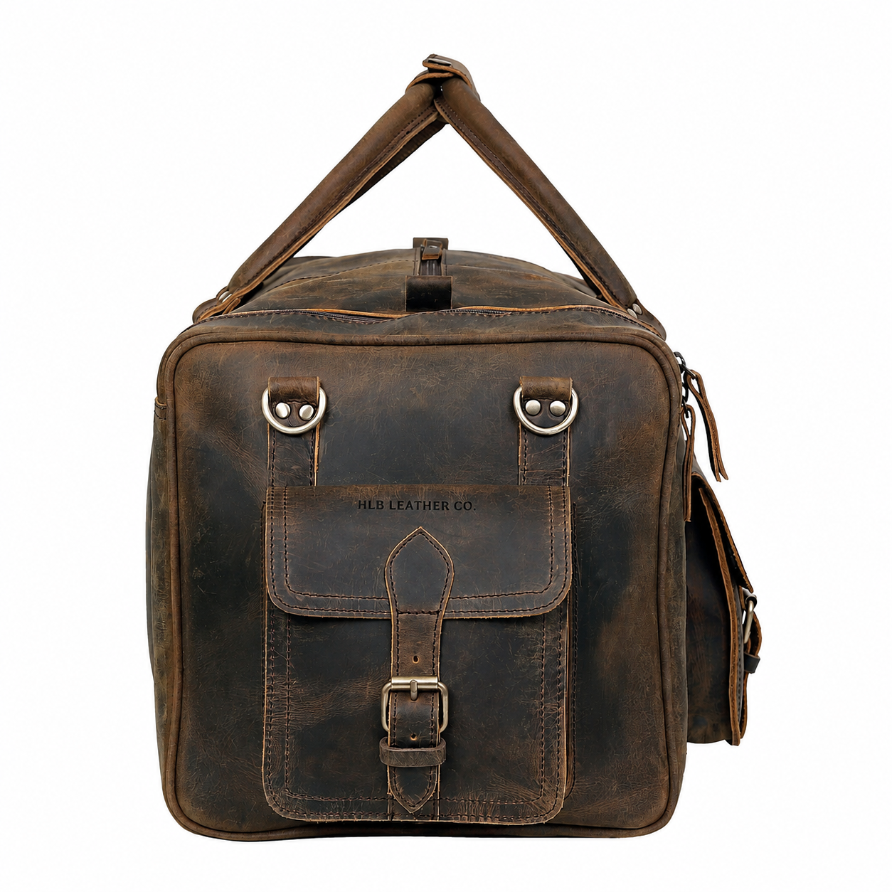 New Jersey Leather Duffel Bag - Vintage Brown