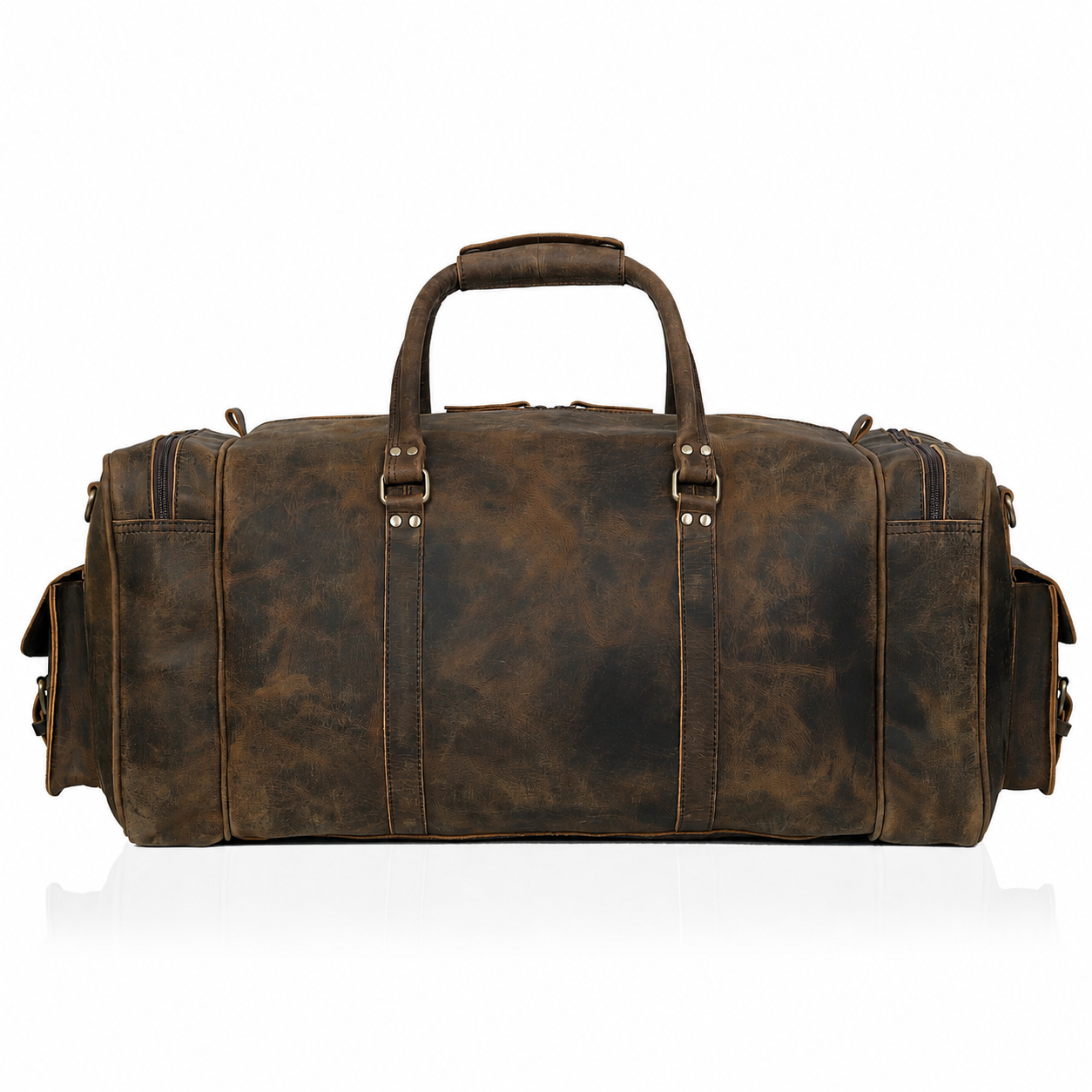 New Jersey Leather Duffel Bag - Vintage Brown