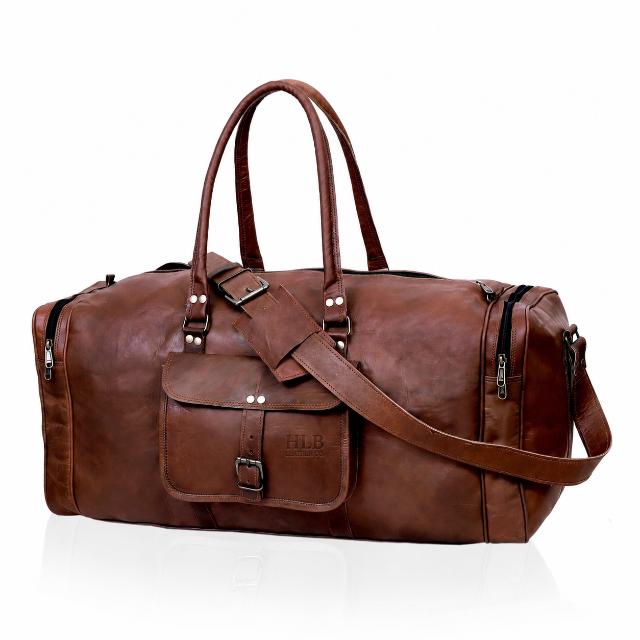 Sherry Leather Duffel Bag For Men - Genuine Leather Travel & Gym Bag