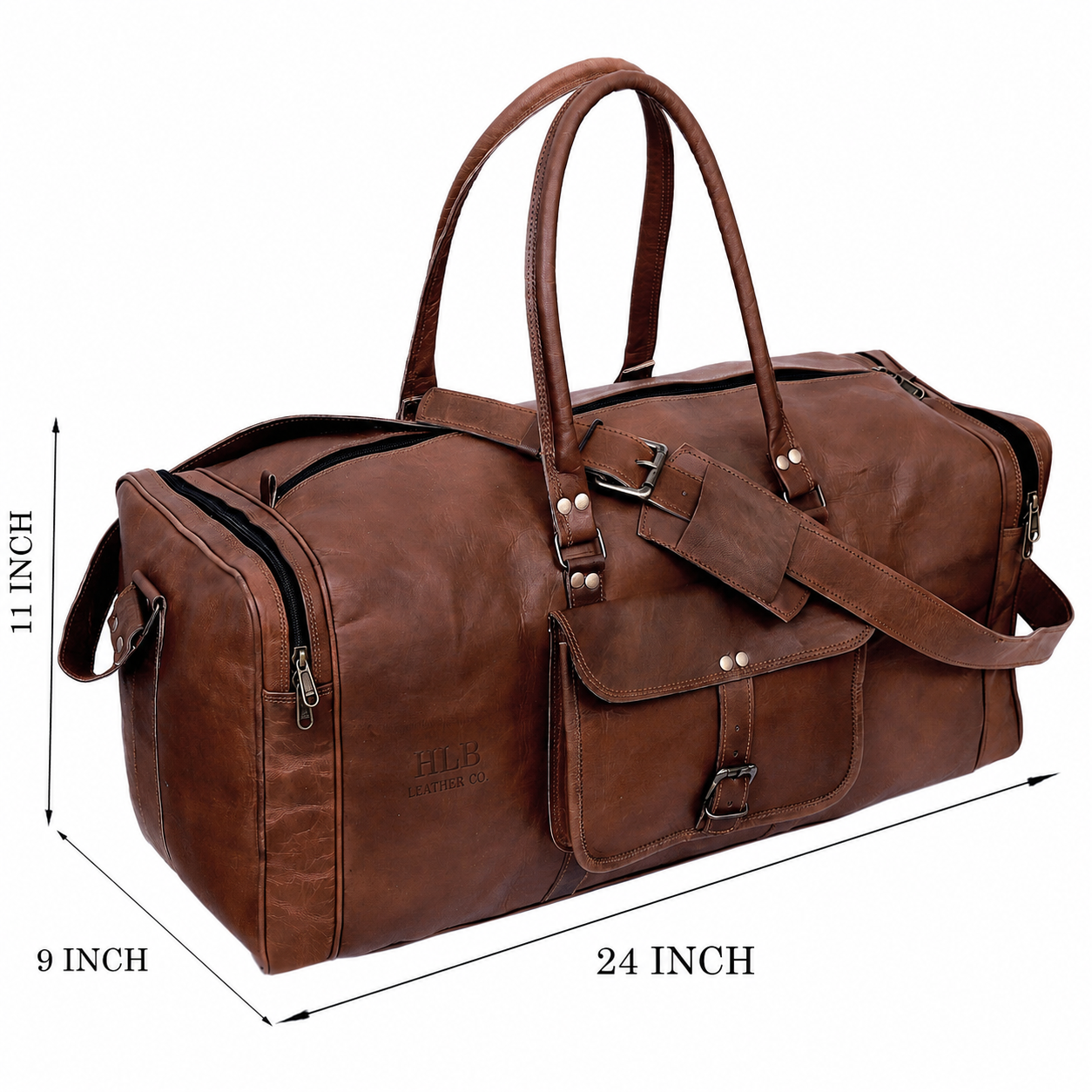 Sherry Leather Duffel Bag For Men - Genuine Leather Travel & Gym Bag