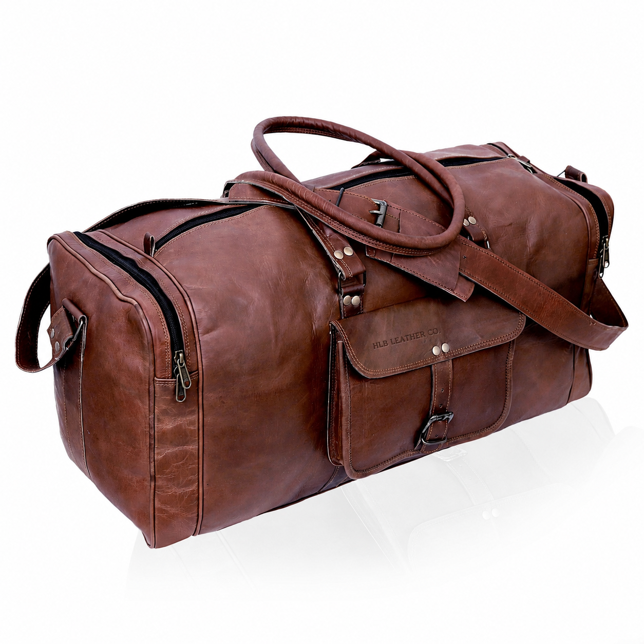 Sherry Leather Duffel Bag For Men - Genuine Leather Travel & Gym Bag