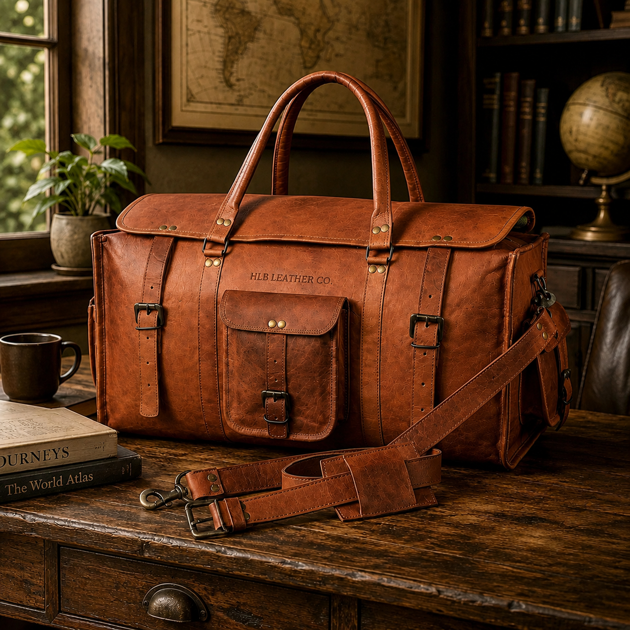 Aspen Leather Weekender Flap Duffle Bag