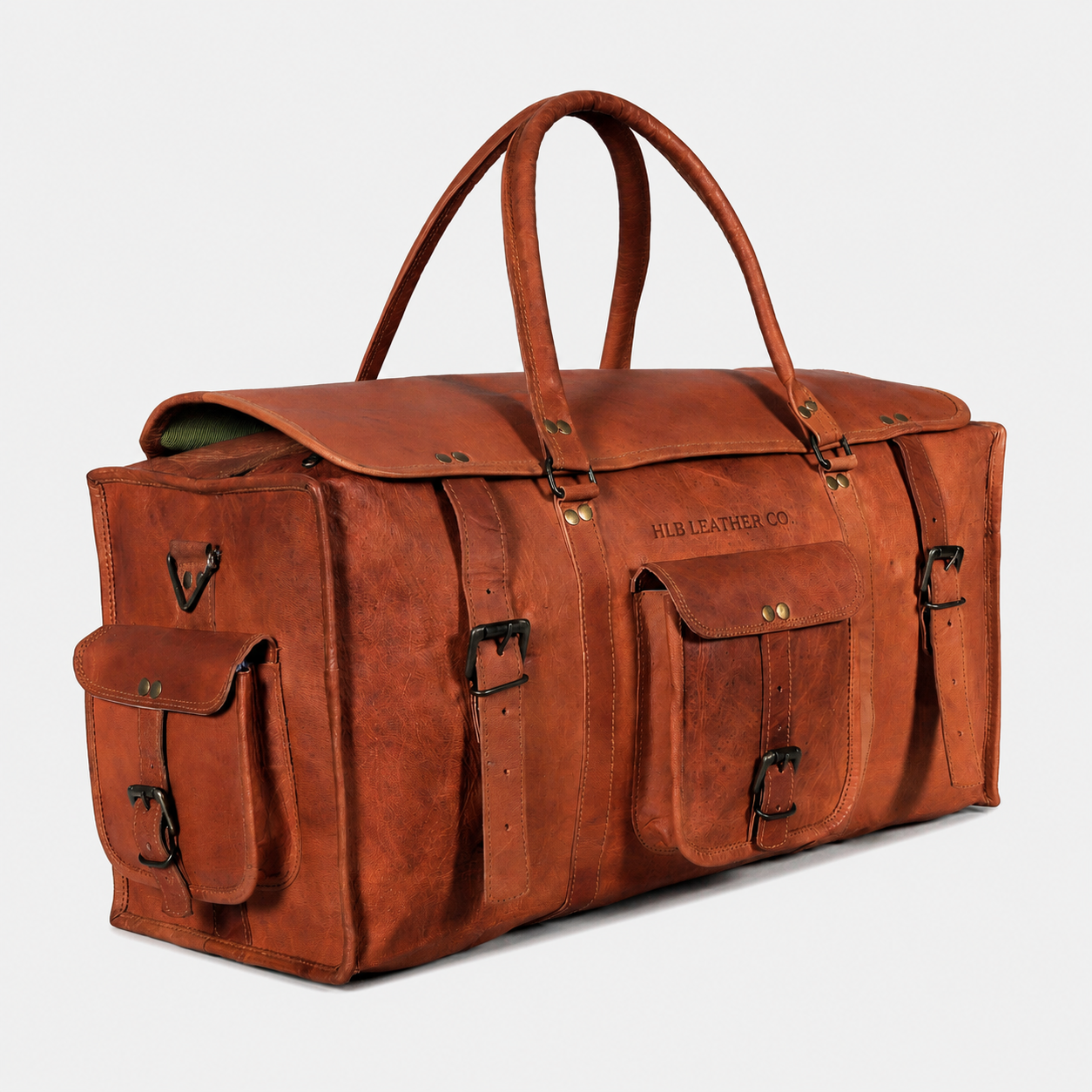 Aspen Leather Weekender Flap Duffle Bag